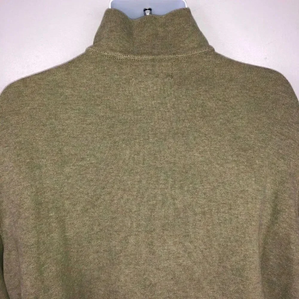 Vintage 90s Ralph Lauren Polo Mens XL Sweater Green Long Sleeve 1/4 Zip